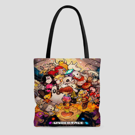 Undertale All Characters Art Custom Tote Bag AOP With Cotton Handle