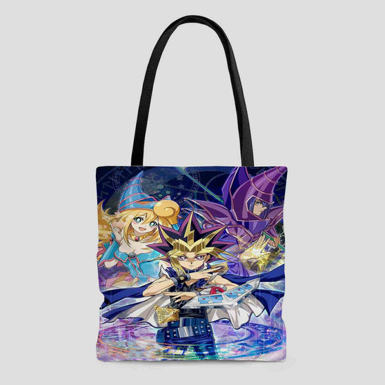 Yu Gi Oh Duel Monster Dark Magician Custom Tote Bag AOP With Cotton Handle