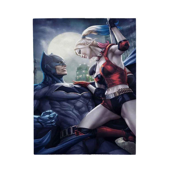 Batman Harley Quinn Custom Velveteen Plush Polyester Blanket Bedroom Family