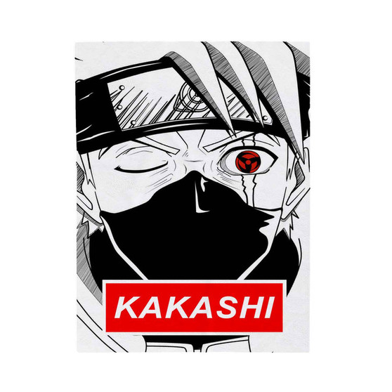 Kakashi Hatake Face Naruto Shippuden Custom Velveteen Plush Polyester Blanket Bedroom Family