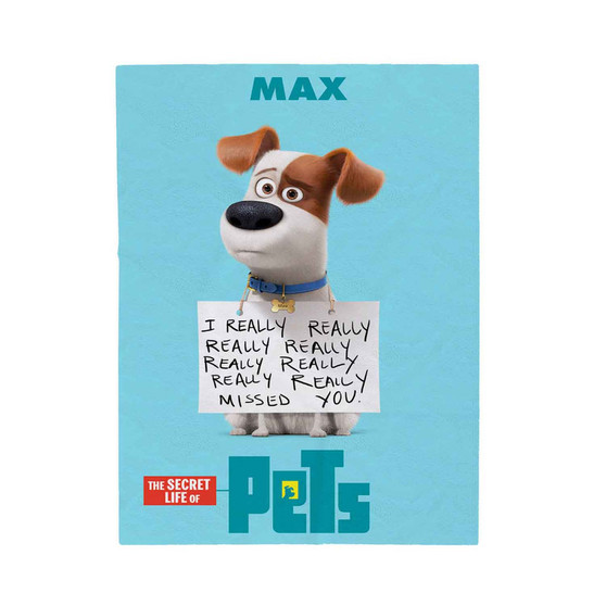 The Secret Life of Pets Max Custom Velveteen Plush Polyester Blanket Bedroom Family