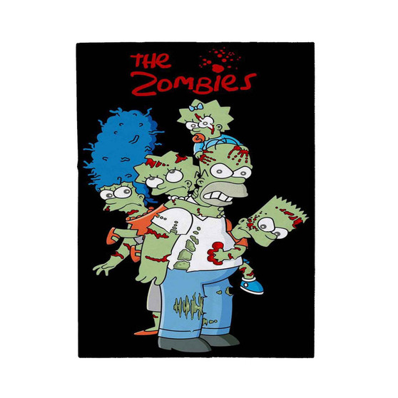 The Simpsons Zombies Custom Velveteen Plush Polyester Blanket Bedroom Family