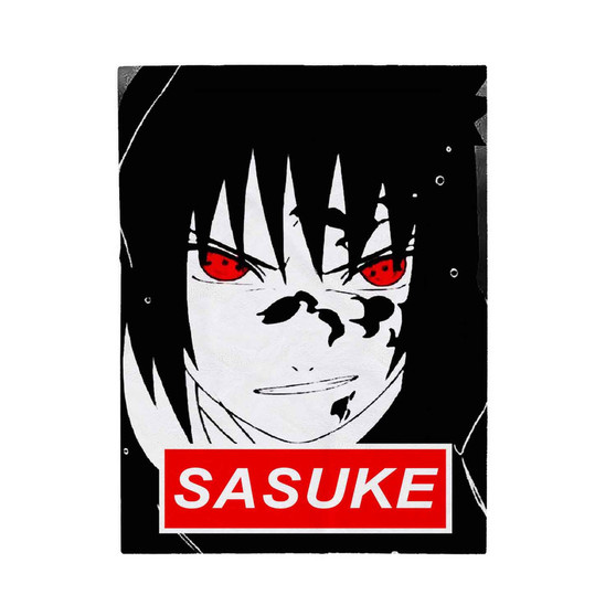 Uchiha Sasuke Face Naruto Shippuden Custom Velveteen Plush Polyester Blanket Bedroom Family