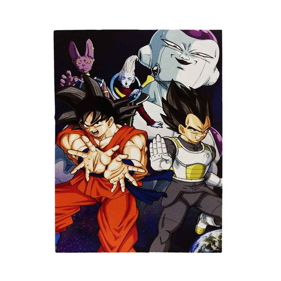 Vegeta Goku Whis Lord Beerus and Frieza Custom Velveteen Plush Polyester Blanket Bedroom Family