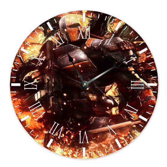 Deathstroke DC Comics Superhero Custom Wall Clock Round Non-ticking Wooden