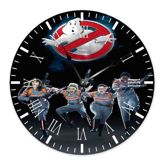 Ghostbusters Movie Custom Wall Clock Round Non-ticking Wooden