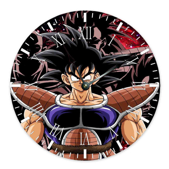 Goku Saiyan Dragon Ball Z Custom Wall Clock Round Non-ticking Wooden
