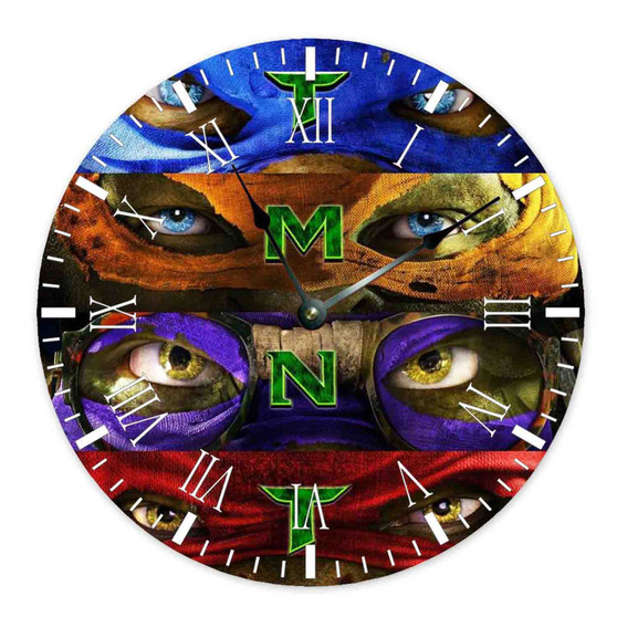 Teenage Mutant Ninja Turtles TMNT Custom Wall Clock Round Non-ticking Wooden