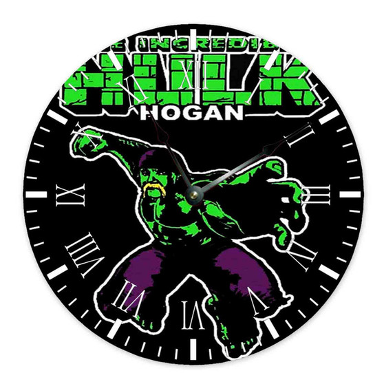 The Incredible Hulk Hogan Custom Wall Clock Round Non-ticking Wooden