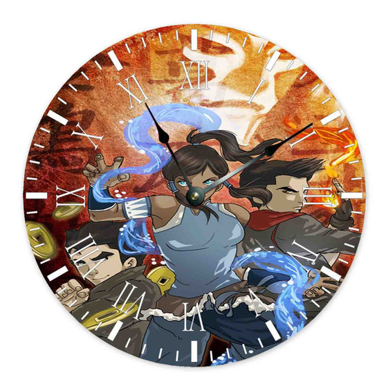 The Legend of Korra Fire Ferret Custom Wall Clock Round Non-ticking Wooden