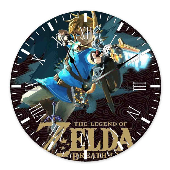The Legend of Zelda Breath of the Wild Product Custom Wall Clock Round Non-ticking Wooden