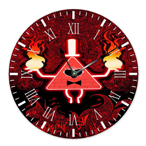 The Secrets of Gravity Falls Bill Cipher Custom Wall Clock Round Non-ticking Wooden