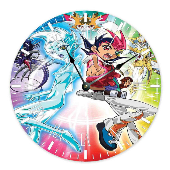 Yu Gi Oh Zexal Custom Wall Clock Round Non-ticking Wooden