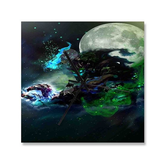 Maokai League of Legends Custom Wall Clock Square Wooden Silent Scaleless Black Pointers