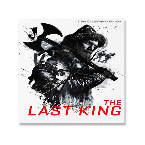 The Last King Movie Poster Custom Wall Clock Square Wooden Silent Scaleless Black Pointers