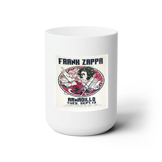 Frank Zappa Armadillo White Ceramic Mug 15oz With BPA Free