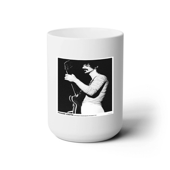 Frank Zappa Vintage White Ceramic Mug 15oz With BPA Free