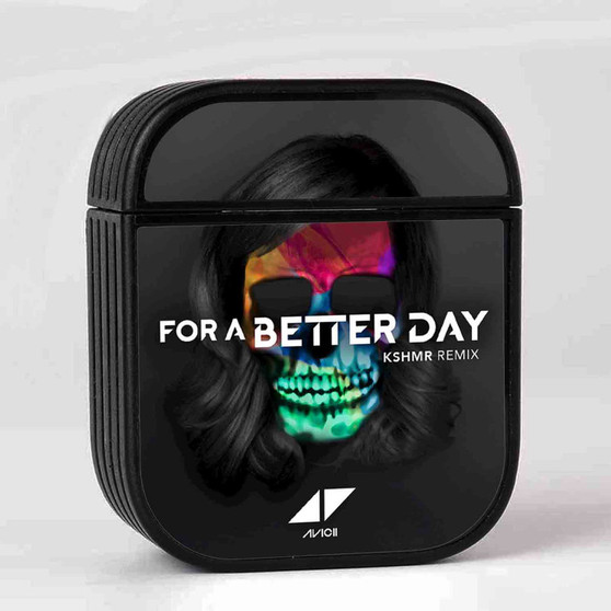 Avicii For A Better Day Custom AirPods Case Cover Sublimation Hard Durable Plastic Glossy