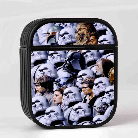 Star Wars Characters With Troopers Custom AirPods Case Cover Sublimation Hard Durable Plastic Glossy