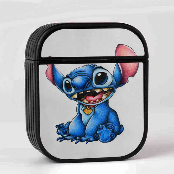 Stitch Disney New Custom AirPods Case Cover Sublimation Hard Durable Plastic Glossy