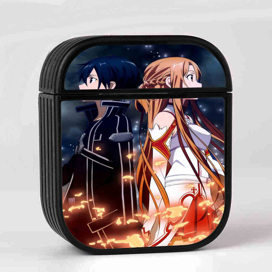 Sword Art Online Kirito and Asuna New Custom AirPods Case Cover Sublimation Hard Durable Plastic Glossy