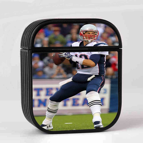 Tom Brady New England Patriots Art Custom AirPods Case Cover Sublimation Hard Durable Plastic Glossy