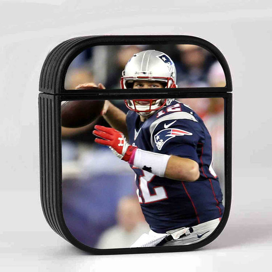 Tom Brady New England Patriots Football Player Custom AirPods Case Cover Sublimation Hard Durable Plastic Glossy