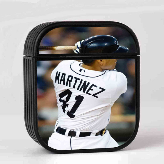 Victor Martinez Detroit Tigers Art Custom AirPods Case Cover Sublimation Hard Durable Plastic Glossy