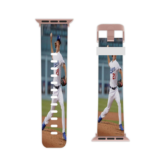 Zack Greinke LA Dodgers Baseball Custom Apple Watch Band Professional Grade Thermo Elastomer Replacement Straps