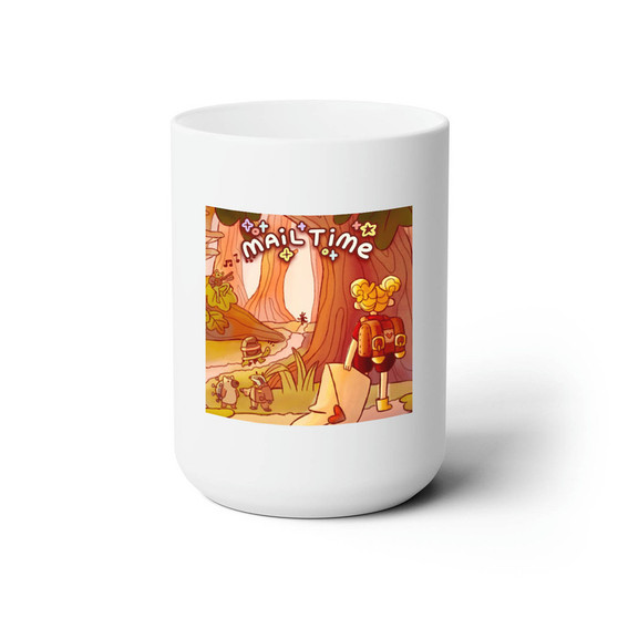 Mail Time White Ceramic Mug 15oz With BPA Free