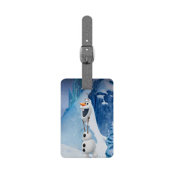Disney Olaf Frozen Art Custom Polyester Saffiano Rectangle White Luggage Tag Card Insert