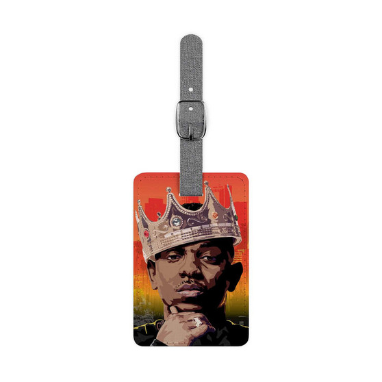 Kendrick Lamar Art New Custom Polyester Saffiano Rectangle White Luggage Tag Card Insert