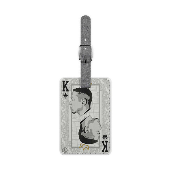 Kendrick Lamar King Custom Polyester Saffiano Rectangle White Luggage Tag Card Insert