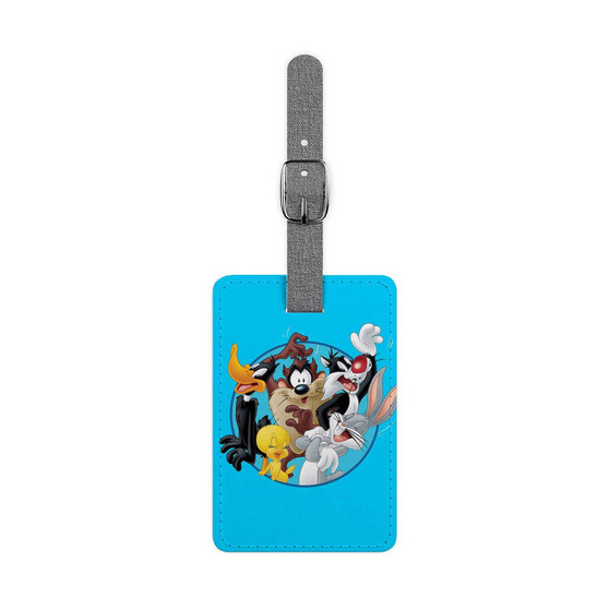 Looney Tunes All of Characters Custom Polyester Saffiano Rectangle White Luggage Tag Card Insert