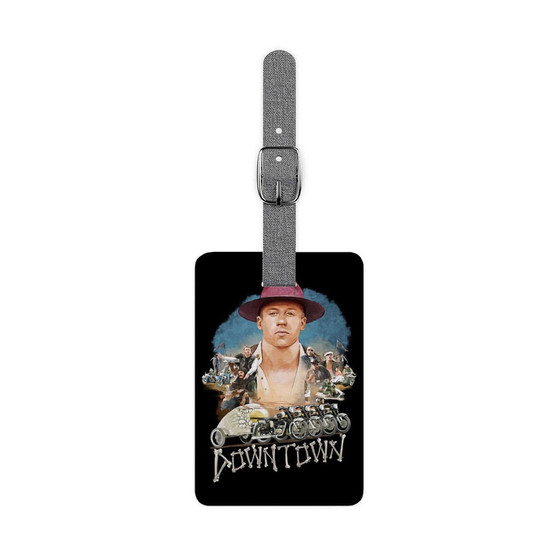 Macklemore Down Town Custom Polyester Saffiano Rectangle White Luggage Tag Card Insert