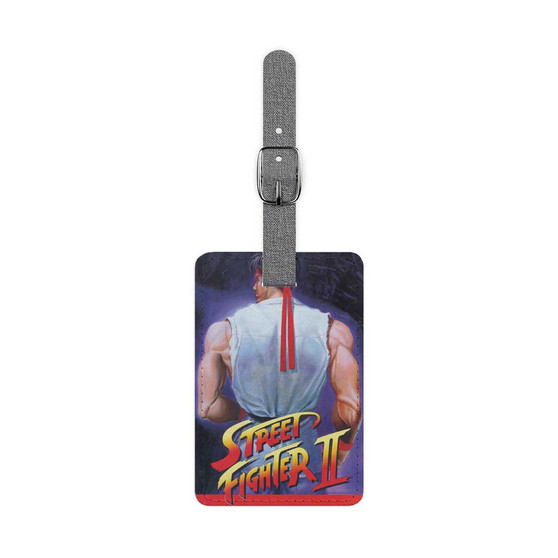 Street Fighter II The World Warrior Ryu Custom Polyester Saffiano Rectangle White Luggage Tag Card Insert