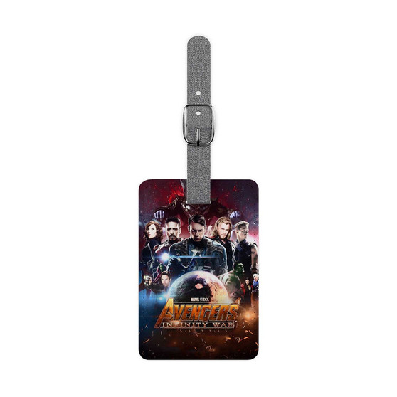 The Avengers Infinity War Custom Polyester Saffiano Rectangle White Luggage Tag Card Insert