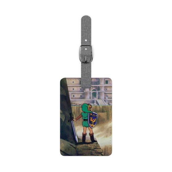 The Legend of Zelda A Link to the Past Custom Polyester Saffiano Rectangle White Luggage Tag Card Insert