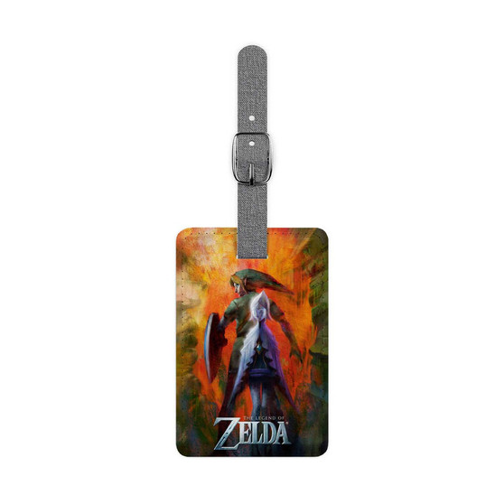 The Legend of Zelda Wii U Art New Custom Polyester Saffiano Rectangle White Luggage Tag Card Insert