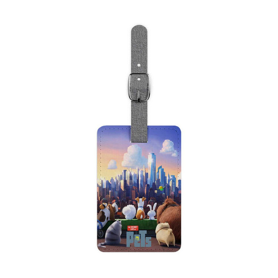 The Secret Life Of Pets New Custom Polyester Saffiano Rectangle White Luggage Tag Card Insert