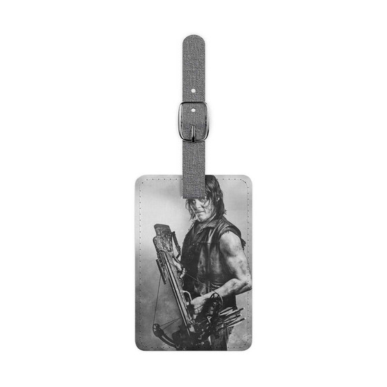 The Walking Dead Daryl Dixon Custom Polyester Saffiano Rectangle White Luggage Tag Card Insert