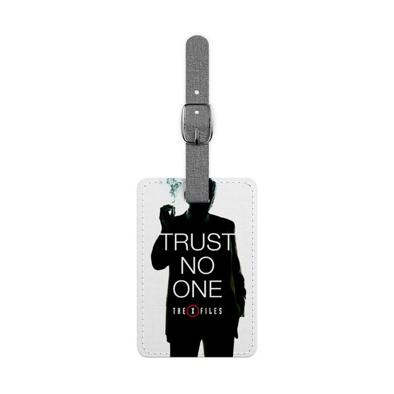 The X Files Trust No One Custom Polyester Saffiano Rectangle White Luggage Tag Card Insert