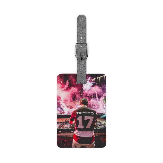 Tiesto DJ Concert Custom Polyester Saffiano Rectangle White Luggage Tag Card Insert