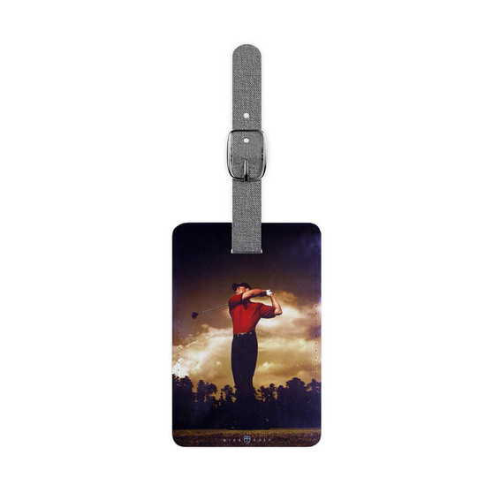 Tiger Woods Golf New Custom Polyester Saffiano Rectangle White Luggage Tag Card Insert