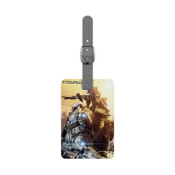 Titan Fall Shoot Custom Polyester Saffiano Rectangle White Luggage Tag Card Insert