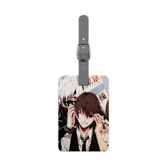 Tokyo Ghoul Black Eye New Custom Polyester Saffiano Rectangle White Luggage Tag Card Insert