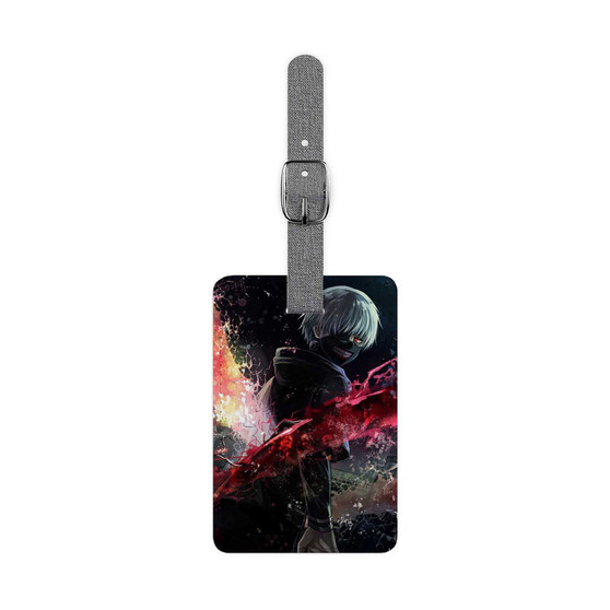 Tokyo Ghoul Kaneki Ken Art Custom Polyester Saffiano Rectangle White Luggage Tag Card Insert