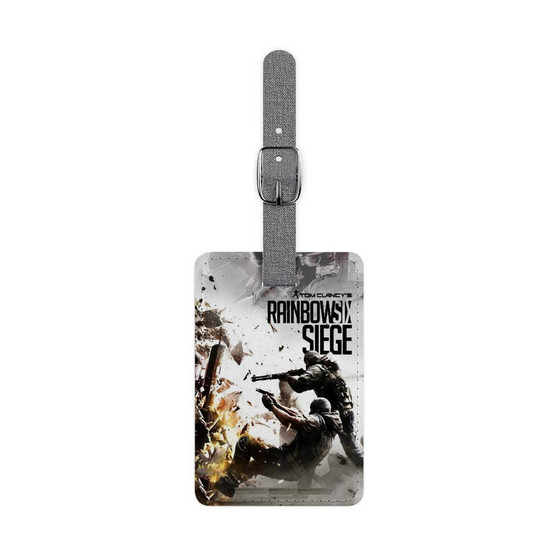 Tom Clancy s Rainbow Six Siege Custom Polyester Saffiano Rectangle White Luggage Tag Card Insert