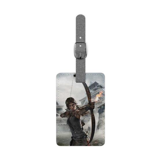 Tomb Raider Definitive Edition Fire Archer Custom Polyester Saffiano Rectangle White Luggage Tag Card Insert