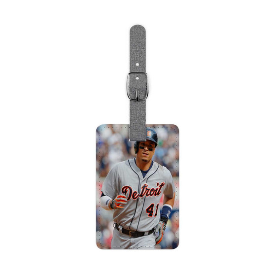 Victor Martinez Detroit Tigers Baseball Player Custom Polyester Saffiano Rectangle White Luggage Tag Card Insert